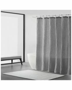 Vera Wang Marled Waffle Shower Curtain Home Bath Mats & Curtains