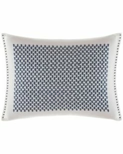 Vera Wang Shibori Grid Bars Embroidered Breakfast Pillow Home Pillow Inserts