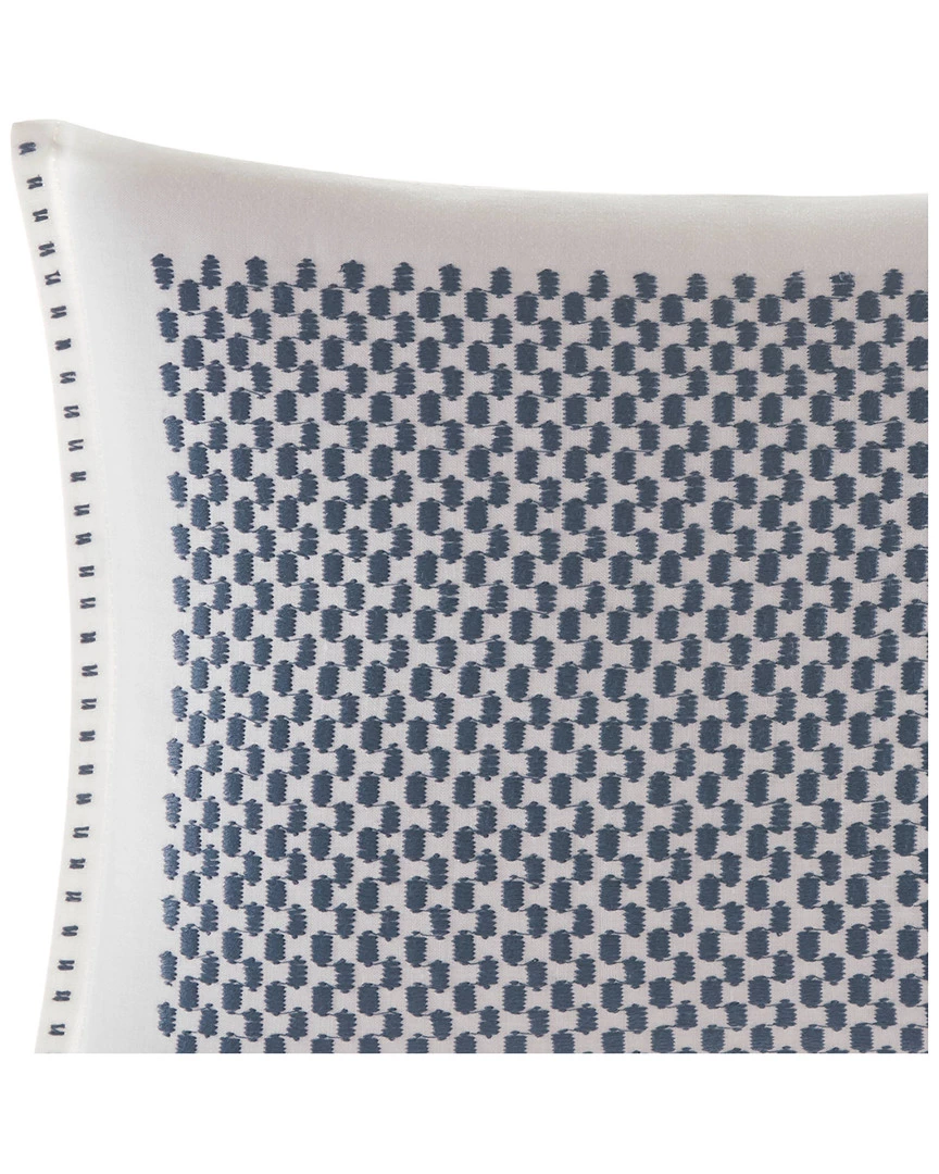Vera Wang Shibori Grid Bars Embroidered Breakfast Pillow Home Pillow Inserts - Image 2