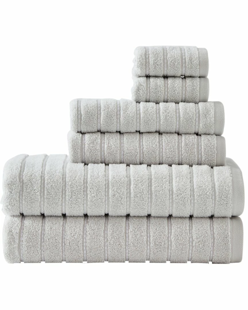 Vera Wang Geo Stitch Terry 6Pc Towel Set Home Bath Towels