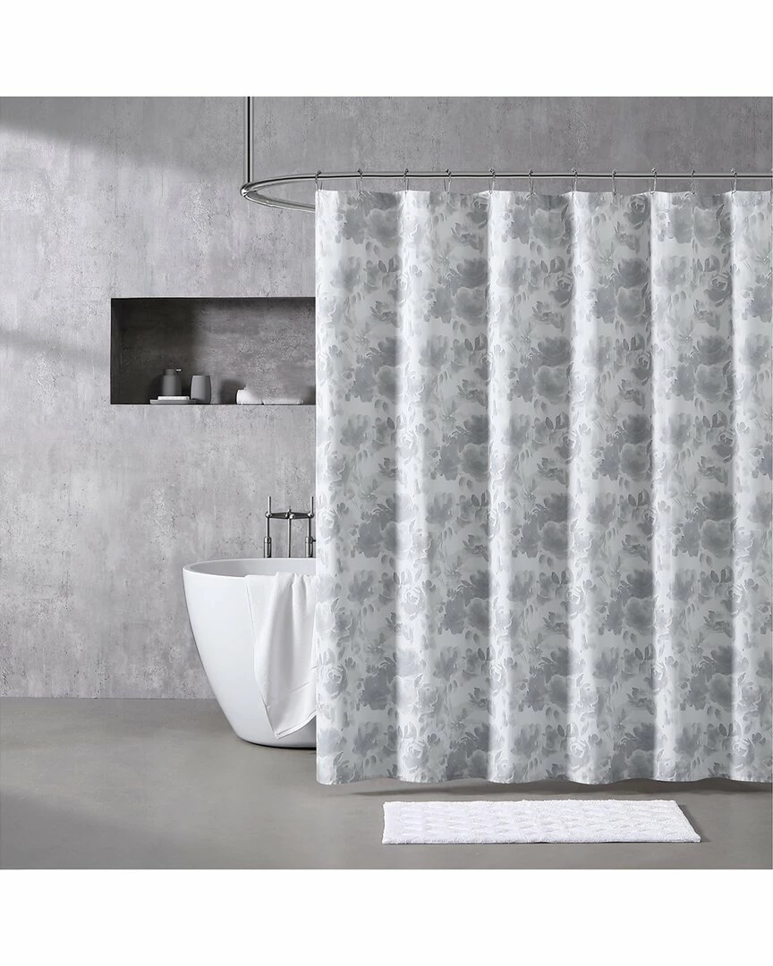 Vera Wang Watercolor Floral Sateen Shower Curtain Home Bath Mats & Curtains