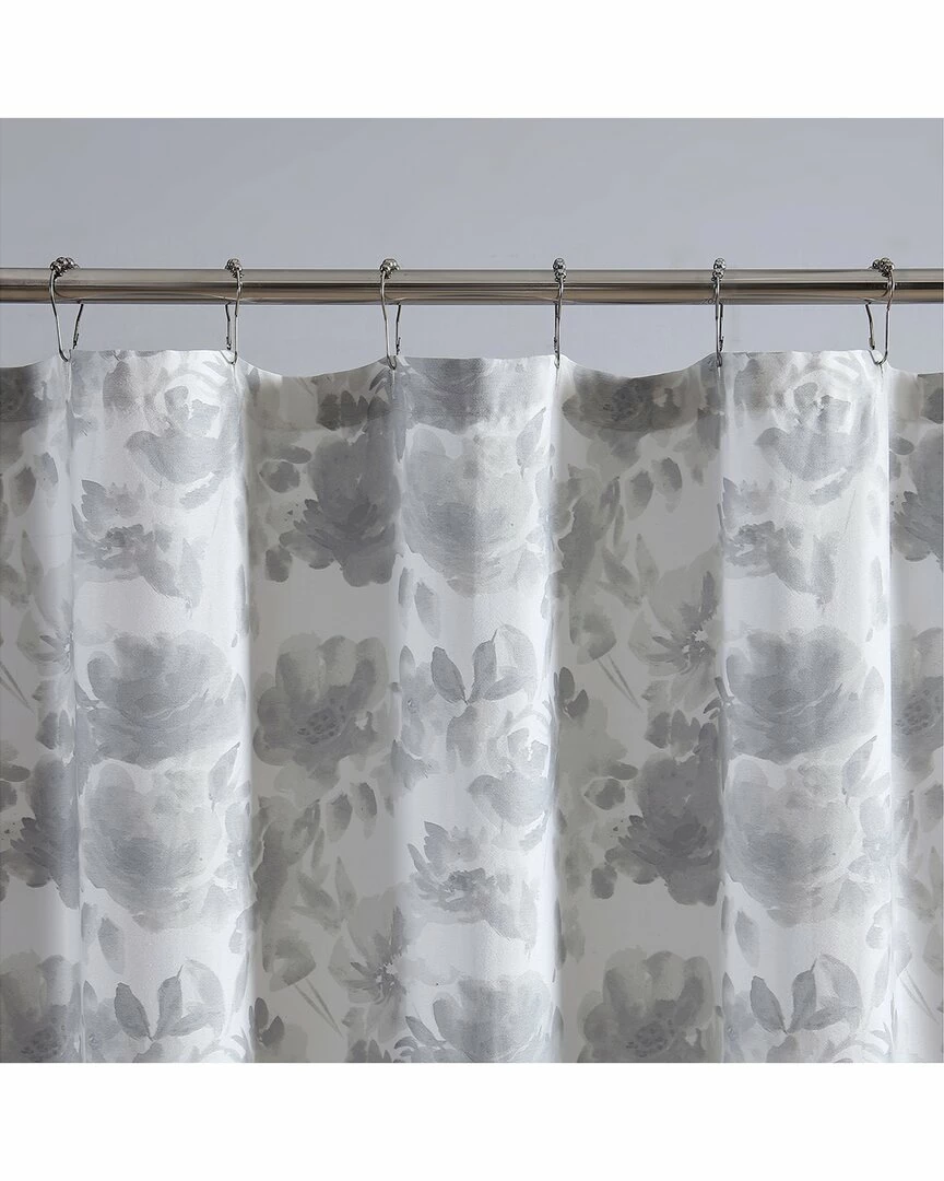 Vera Wang Watercolor Floral Sateen Shower Curtain Home Bath Mats & Curtains - Image 2