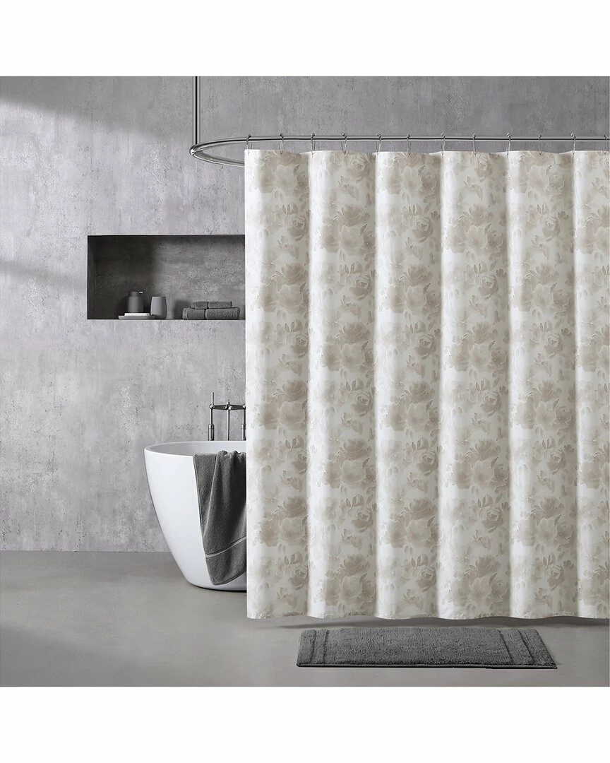Vera Wang Watercolor Floral Sateen Shower Curtain Home Bath Mats & Curtains