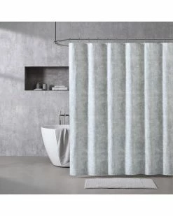 Vera Wang Watercolor Texture Sateen Shower Curtain Home Bath Mats & Curtains