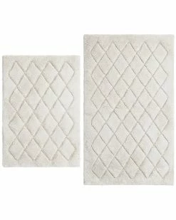 Vera Wang Marquis Diamond 2pc Bath Rug Set Home Bath Mats & Curtains