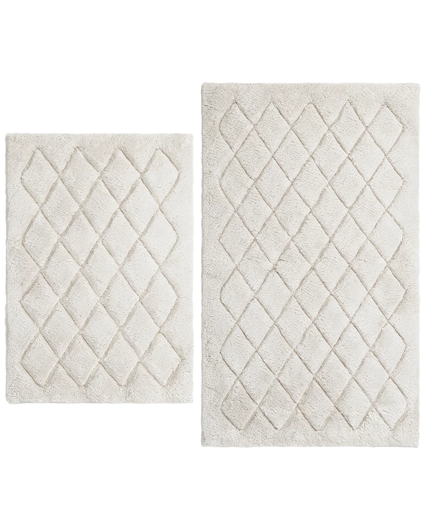 Vera Wang Marquis Diamond 2pc Bath Rug Set Home Bath Mats & Curtains