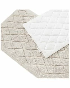Vera Wang Marquis Diamond 2pc Bath Rug Set Home Bath Mats & Curtains