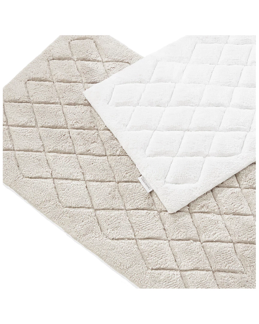 Vera Wang Marquis Diamond 2pc Bath Rug Set Home Bath Mats & Curtains