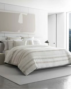 Vera Wang Pucker Grid Sateen Duvet Cover Set Home Duvet Inserts & Duvets