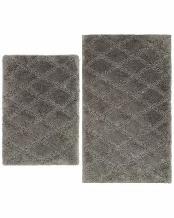 Vera Wang Tufted Diamond Reversible Bath Rug Home Bath Mats & Curtains