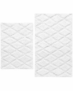 Vera Wang Tufted Diamond Reversible Bath Rug Home Bath Mats & Curtains