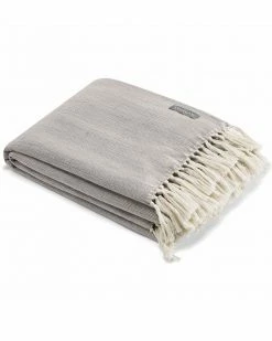 Vera Wang Twill Fringe Yarn Dye Jacquard Throw Home Blankets & Throws