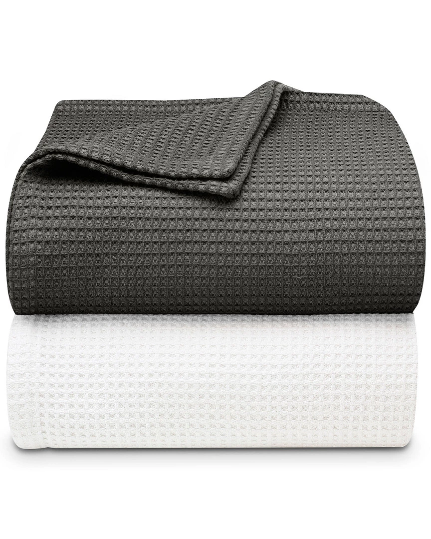 Vera Wang Waffleweave Blanket Home Blankets & Throws - Image 4