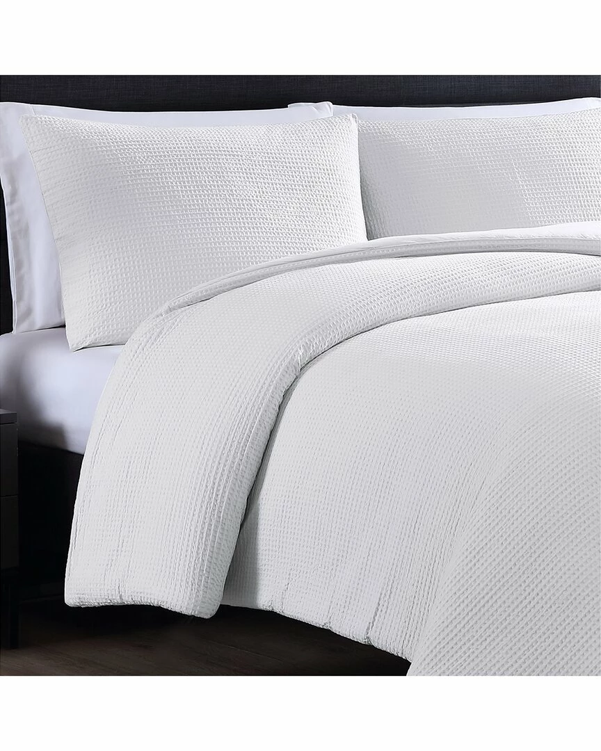 Vera Wang Waffle Pique White Comforter/Sham Set Home Comforters & Quilts - Image 4