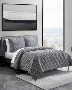 Vera Wang Diamond Velvet Quilt/Sham Set Home Comforters & Quilts