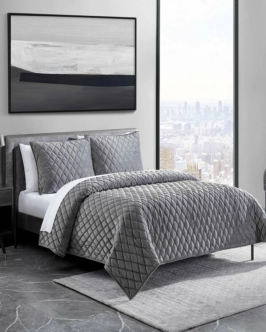 Vera Wang Diamond Velvet Quilt/Sham Set Home Comforters & Quilts