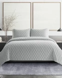 Vera Wang Diamond Velvet Quilt/Sham Set Home Comforters & Quilts