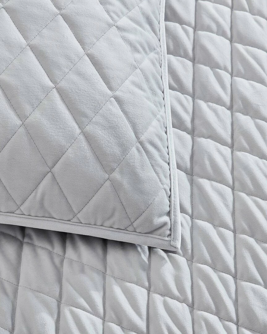 Vera Wang Diamond Velvet Quilt/Sham Set Home Comforters & Quilts - Image 4