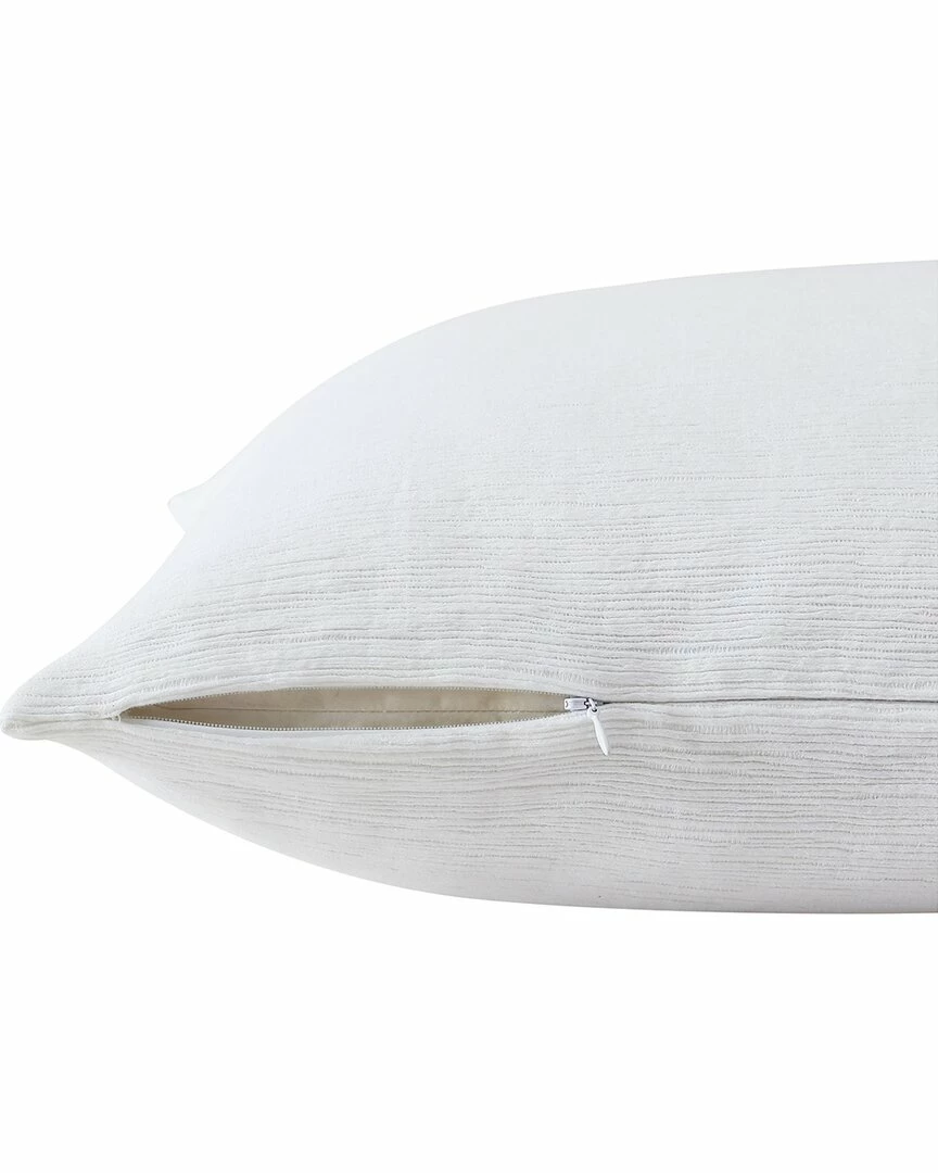 Vera Wang Solid Textured Pleats Jacquard Sham White Home Pillowcases & Shams - Image 2